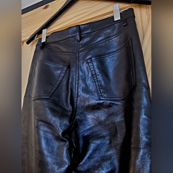 Aritzia Wilfred Size 2 Black Vegan Leather The Melina Pant - Picture 5 of 9